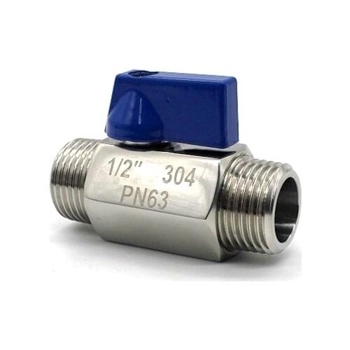 1/8" 1/4" 3/8" 1/2" 3/4" 1" BSP Male Thread 304 Stainless Steel Mini Ball Valve Adapter For Water Oil Gas