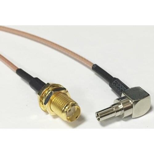 3G HUAWEI modem adapter SMA Female Jack nut Switch CRC9 Right Angle pigtail cable RG178 Wholesale 15CM 6" Adapter