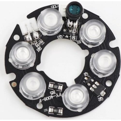CCTV Accessories Nano-infrared 6 Grain IR LED board for Surveillance cameras night vision diameter 45mm