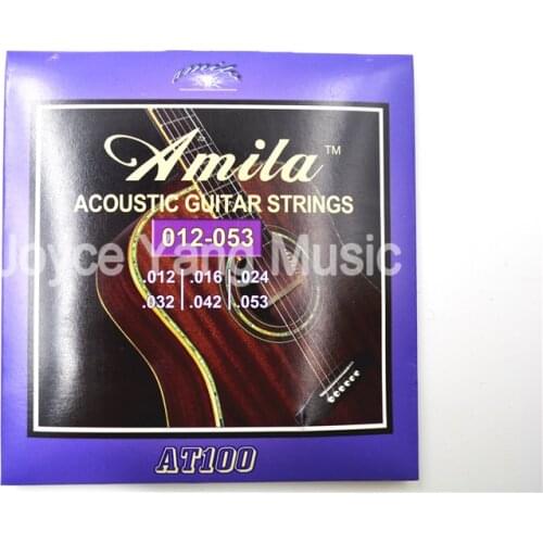 Amila AT100 Acoustic Guitar Strings Stainless Steel&Phosphor Bronze Strings 1st-6th 012-053 Free Shipping