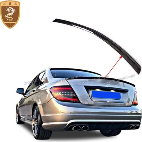Auto Assessories Carbon Real Spoiler Fit For Mercedess Benz AMG C Class W204 4 Doors real wing carbon fiber Car Styling 00397