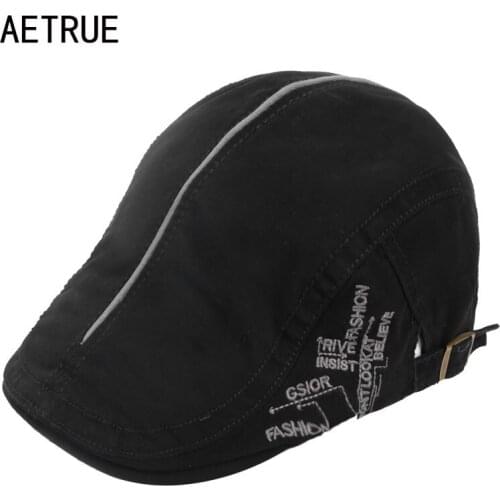 AETRUE Fashion Berets Hats Men Summer Berets Caps For Men Women Casquette Visor Cap Peaked Cotton Newsboy Male Winter Visors Hat