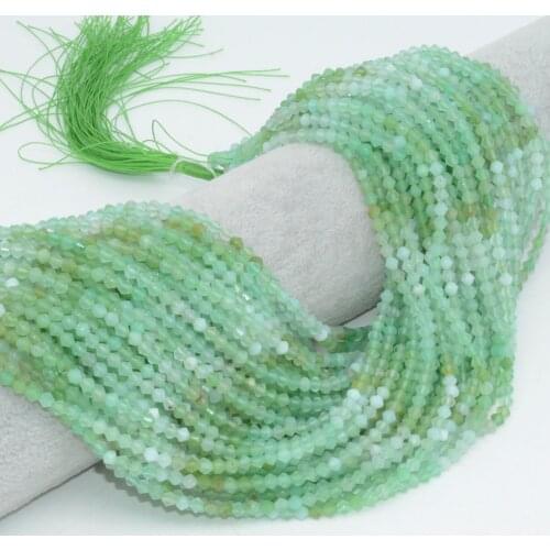 Natural Chrysoprase Faceted Bicone Beads 4mm