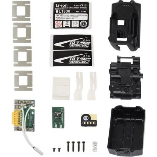 Li-Ion Battery Case Box Charging Protection Circuit Board for MAKITA 18V BL1830 LED Battery Indicator