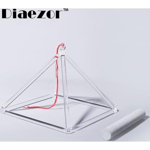 Diaezor 5" Heal Musical Insrument Quartz Crystal Singing Bowl Pyramid+ Suede Mallet for Yoga Prayer - 5 Inch