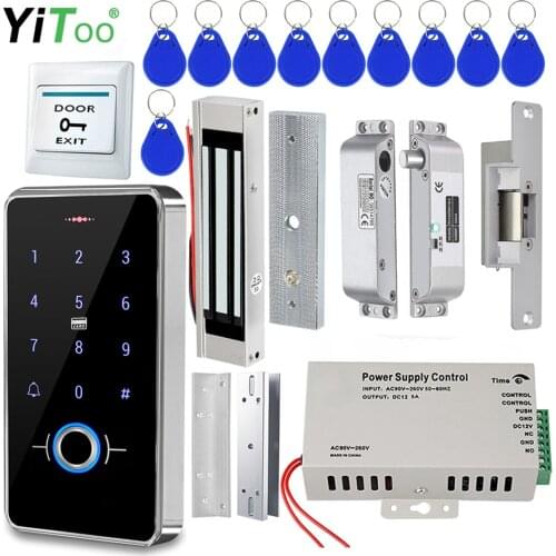 YiToo IP68 Fully Waterproof Fingerprint Access Control System All-in-one Machine Set RFID Password Door Lock 13.56MHz