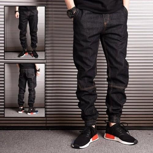 Japanese Style Fashion Men Jeans Vintage Designer Casual Cargo Pants Men Overalls Streetwear Hip Hop Joggers Raw Denim Trousers