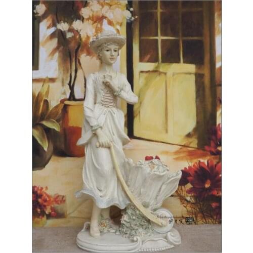 EUROPEAN-STYLE FRENCH ELEGANT LADY RESIN RETRO MAKING OLD ORNAMENTS HOME DECORATION PRODUCTS