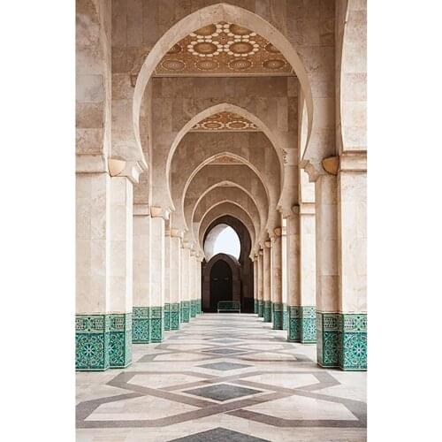 Vintage Arch Gallery Photographic Backdrop Customized Background for Children Baby Portrait Pets Toy Photoshoot Photo Studio