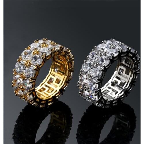 Hip Hop Rings for Men Women New Arrival AAA+Cubic Zircon Mens Rings Designer Jewelry High Quality Bling Rings