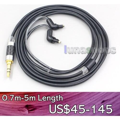 LN007090 2.5mm 4.4mm XLR 3.5mm Black 99% Pure PCOCC Earphone Cable For Sony MDR-EX1000 MDR-EX600 MDR-EX800 MDR-7550