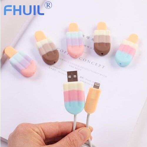 Cute Cable Protector For iPhone 6 6plus 6s 7 8 USB Charging Data Line Cord Protector Case For Android Cable Winder Cover