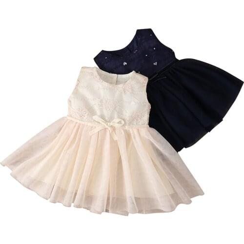 Fashion Baby Girls Summer Dress Lace Beautiful Princess Toddler Ball Gown Birthday Newborn Kids Clothes Childrens Outfit