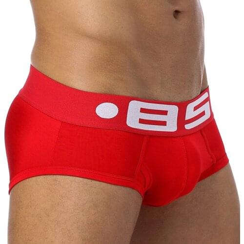 85 Brand 50PC/LOT Wholesale Sexy Gay Underwear Men Briefs Breathable Cotton Quick Dry Male Panties Cueca Tanga Men Briefs Mesh