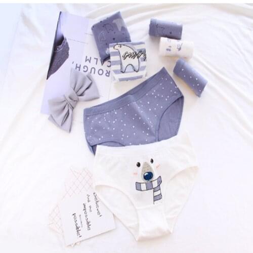 New Arrivl 4Pcs/Lot Girl Panties Underwear Cotton Comfortable Cartoon Wholesale 0745-4