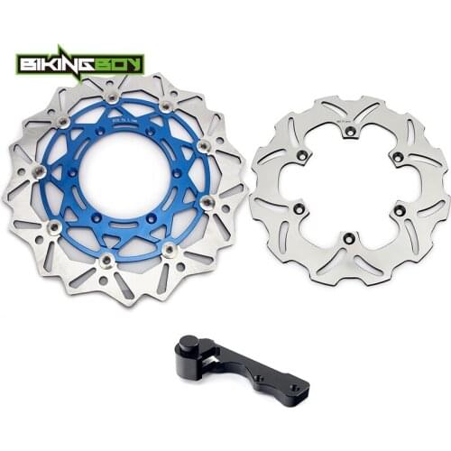 BIKINGBOY 320mm Front Rear Brake Discs Disks Rotors Bracket DRZ DR-Z 400 SM SuperMotard 05-19 06 07 08 09 10 11 12 13 14 15 16