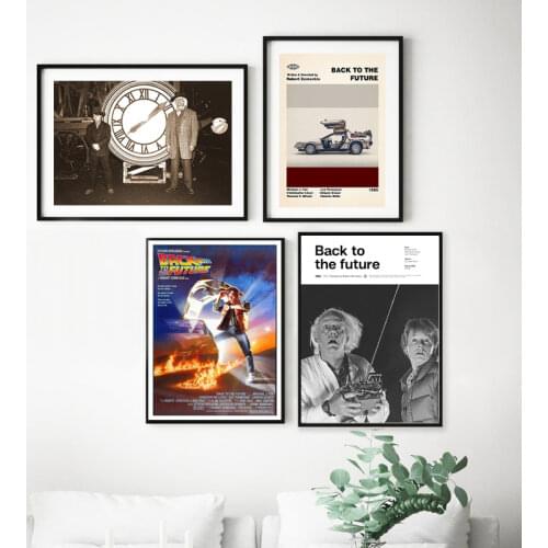 Back to the Future Poster Classic Movie Print Alternative Film Retro Photo Vintage Style Wall Art Canvas Painting Home Decor