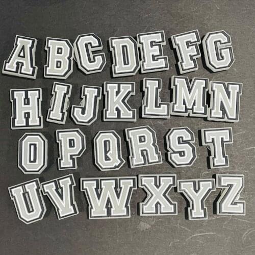 26 English Alphabet Luminous PVC Shoe Charms Fluorescence A-Z Letters Glowing Shoe Accessories Free Combination Decorations