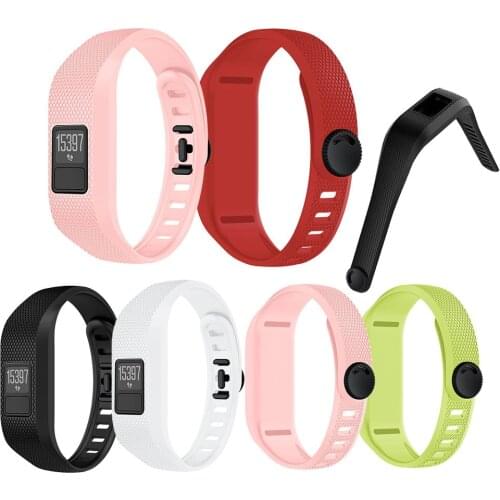 Adjustable Soft Silicone Sport Watch Strap for Garmin Vivofit 3 Bands with Clasp Replacement Wristband for Vivofit 3