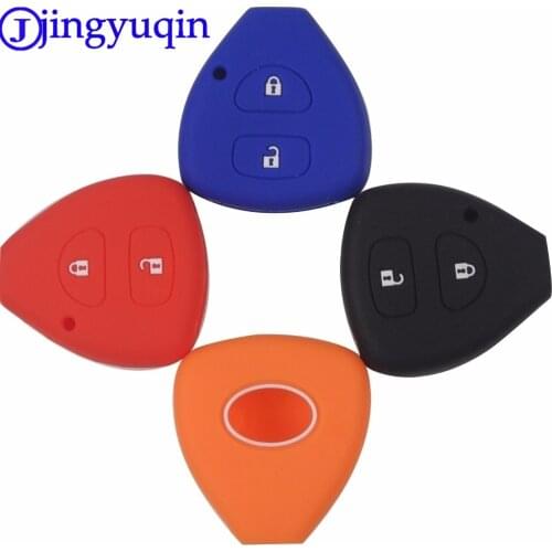 Remote 2B Silicone Car Key Cover Case For Toyota Corolla Hilux Vitz Vios Rav4 Aqua Camry Highlander Land Cruise Prius