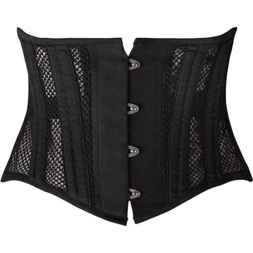 Steel Bones Corset Girdles Belt Waist Trainer White Bodice Steampunk Bustier Black Gothic Clothing Sexy Hollow Out Plus Size