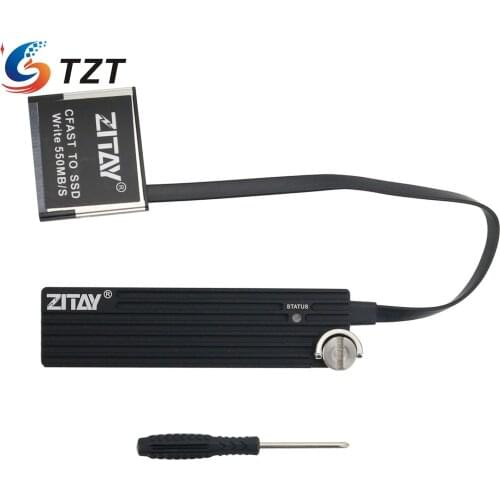 TZT CFAST to SSD M2 Adapter 550MB/S Speed SSD M2 Memory Camera Converter