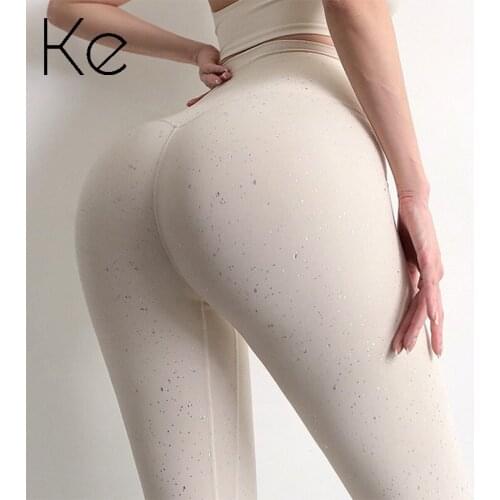 KE peach fitness womens tight-fitting running sexy quick-drying sports pants high-waist hip-lifting dance yoga leggings