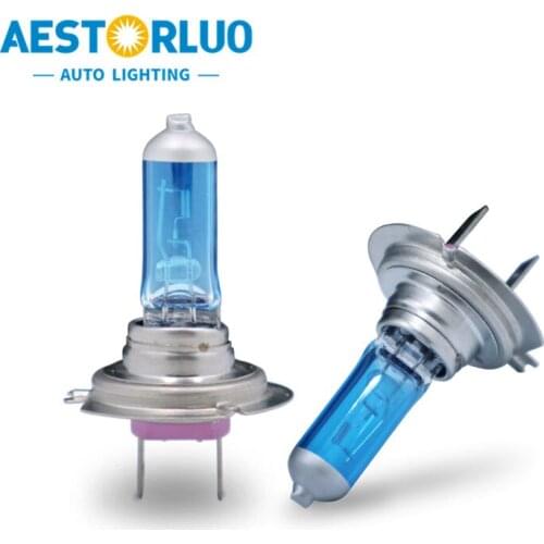 10pcs Factory Supply H7 Super White Halogen Bulb Fog Lights High Power Car Headlights Lamp Car Light Source parking12V 55W 6000K