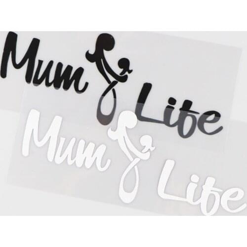 15.2CM*6.1CM Mum Life Vinyl Cartoon Car Sticker Decal Jdm Cute Animal