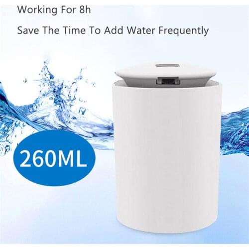 260mL Humidifiers Mist Humidifier Diffuser for Car Bedroom Home Room Baby Room, Quiet Operation, LED Color Background