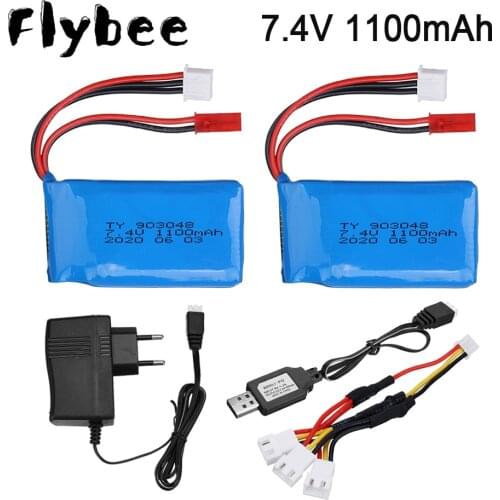 7.4V battery For Wltoys A949 A959 A969 A979 K929 1/18 Rc Car Lipo Battery 2S 7.4 V 1100 mah 25C 903048 for Wltoys RC Car Part