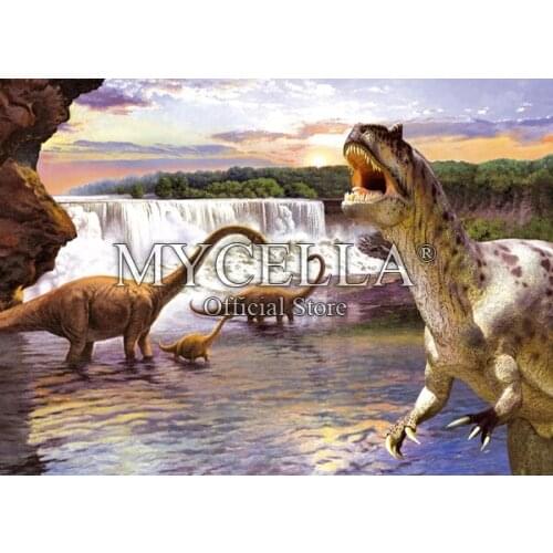 5D DIY Diamond Painting Cartoon Jurassic Diplodocus Diamond Embroidery Cross Stitch Mosaic Rhinestone Wall Stickers Home Decor