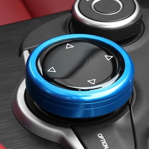 Car Central Control Knob Decoration Ring Aluminum Alloy Multimedia Knob Ring For Alfa Romeo Giulia Stelvio Accessories Interior