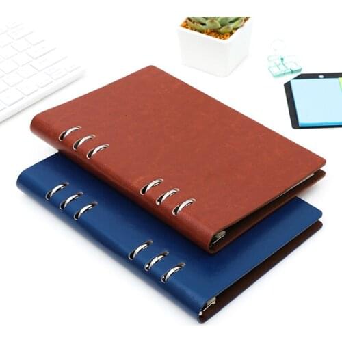 A5 PU Notebook Notepad Loose-leaf Diary Business Journal Planner Agenda Organizer Note Book Binder 6 Holes Office School Supp
