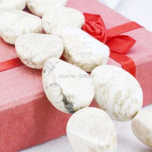 18x25mm Ellipse Twist White Turkey Stone DIY Loose Beads Howlite For Necklace Bracelet Women Girls Gifts Gem Jewelry Accessories