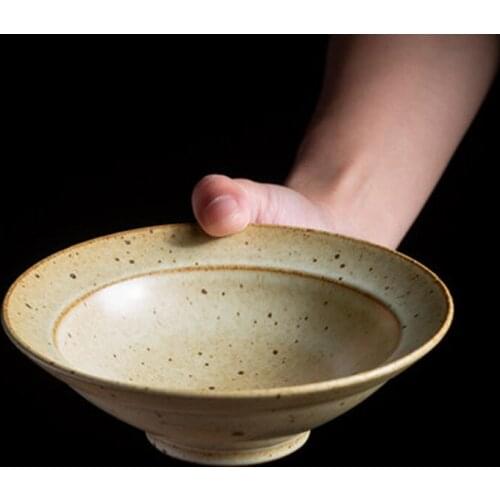 Japanese style retro hat bowl and wind stoneware small bowl rice bowl creative personality home breakfast bowl salad bowl