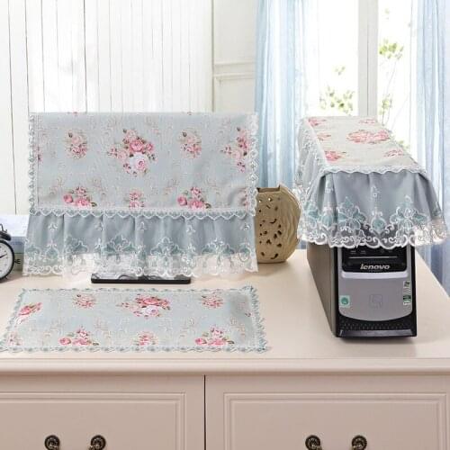 Desktop Computer Cover Dust Cover Internet Celebrity Three-Piece Cover Cloth Display Monitor Chassis Cover Dust Cloth Protectiv