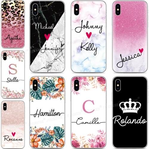 DIY Personalized Name Custom Cover Case For Alcatel 1SE 1A 1B 1 1S 1C 1X 1V 3 3L 3V 3X 3C 2019 2020 Customize Letter Phone Case