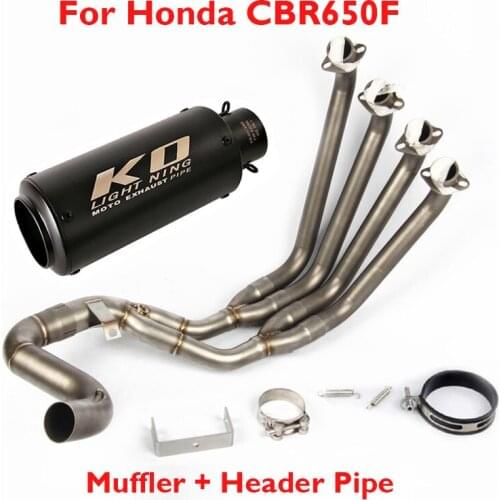 For Honda CBR650F 2014-2018 Slip on Motorcycle Exhaust Full System Tip Escape Muffler Silencer Header Connection Link Tube Pipe