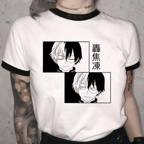 My Hero Academia T Shirt Unisex Funny Anime Boku No Hero Academia T-shirt Women Kawaii Cartoon Himiko Toga Graphic Tees Female