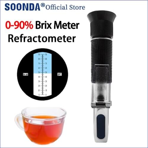 0-90% Brix Meter Suger Tester Fruit Juice Drink Jam Sweetness Meter Honey Refractometer Suger Content Tester Measurer Tools