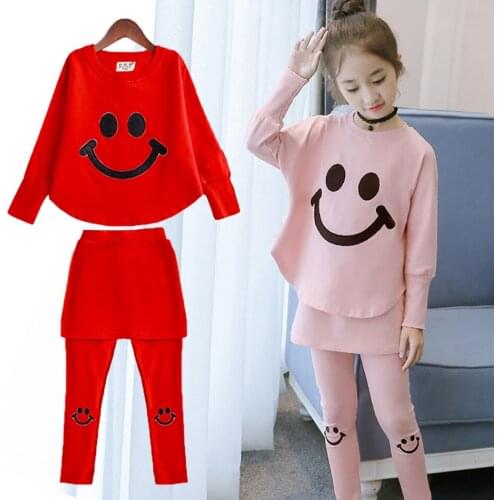 2021 Toddler Girls Clothes Long Sleeve Tops + Leggings Suits 2 Pcs Children Clothing Cute Fashion Clothes Sets