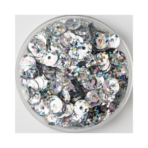 50g(10000pcs) 4mm Cup Loose Sequins Round Paillette Wedding Garment Accessory Sewing Craft Laser Silver Confetti