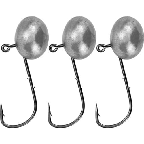LEDIAO 10Pcs/Lot Crank Jig Head Fish Hook Lead Head Hooks 1g 2g 3g 4g 5g 6g Fishing Tackle Bait Soft Worm Lure Hook Carp Fishing
