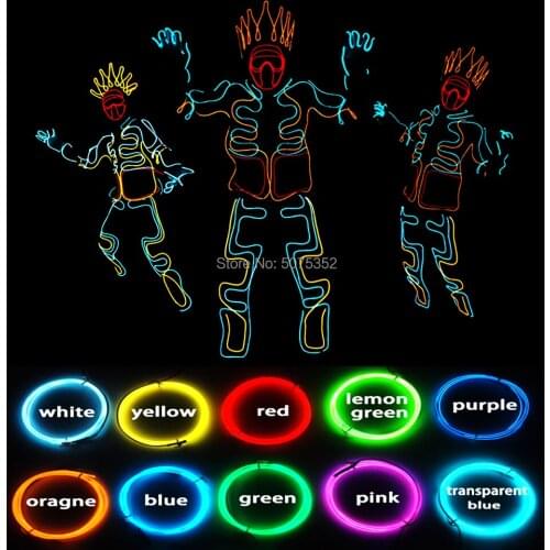 Musical Festival Wear Bling Bling Led Costume Dance EL Wire Costume Neon Light Up Glowing Costume Drop Shipping