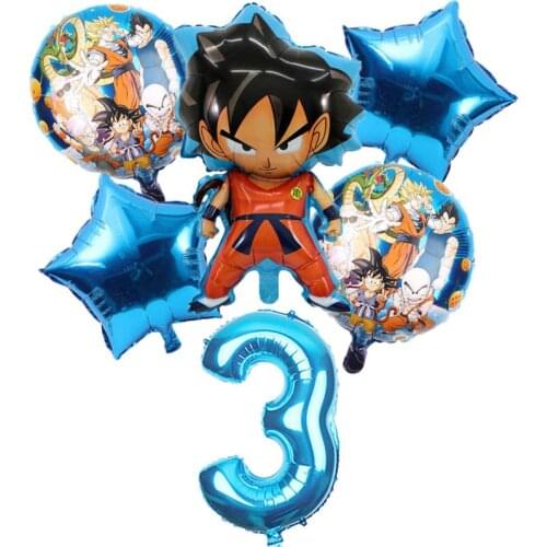 Bandai Dragon Ball Theme Childrens Happy Birthday Party Decoration Sun Wu Air Ball Set gender reveal baby shower balloons