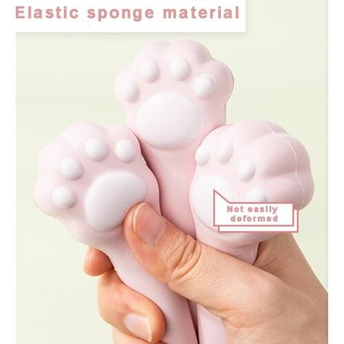 Novelty Cat Paw Cartoon Pencils Stress Relieve Squishy Gel Pen Signature Squeeze Foam Pen School Office Supplies Gift Stationery