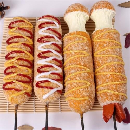 Custom Fake Korean snacks props model simulation food hot dog cheese stick sample model big cheese stick brushed food model