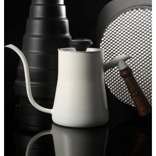 Hanging Ear Pot Hand Coffee Pot Mini Coffee Maker Stainless Steel Drip Type With Thermometer On The Lid Coffeeware Tools