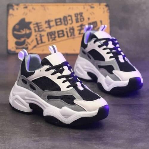 Casual Old Shoes Women 2021 New Mesh Breathable Sneakers Thick-soled Increased Thick-soled Womens Shoes